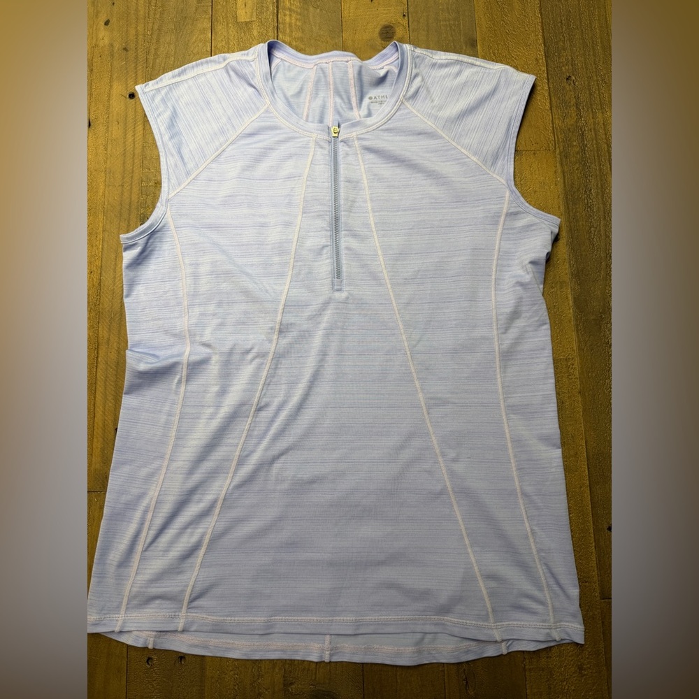 Athleta Pacifica 1/2 Zip Fitted Tank Sleeveless Running Gym Top